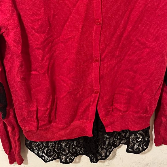 TORRID | Women's Cashmere Blend Sweater Red Black Size 14/16 - Picture 7 of 8